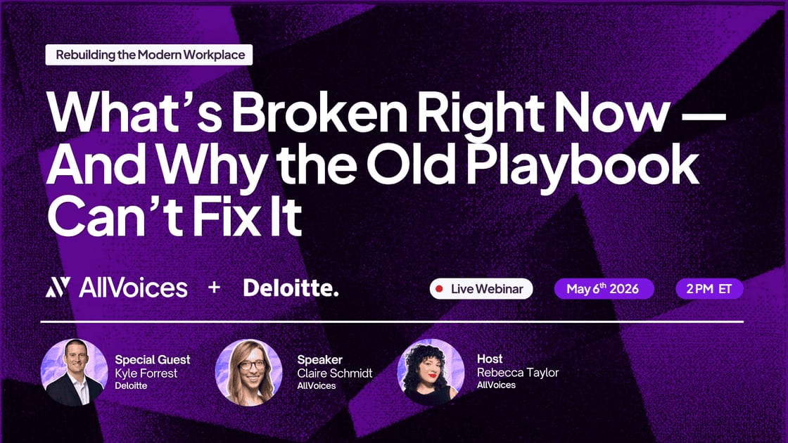 What's Broken Right Now — And Why the Old Playbook Can't Fix It — AllVoices webinar