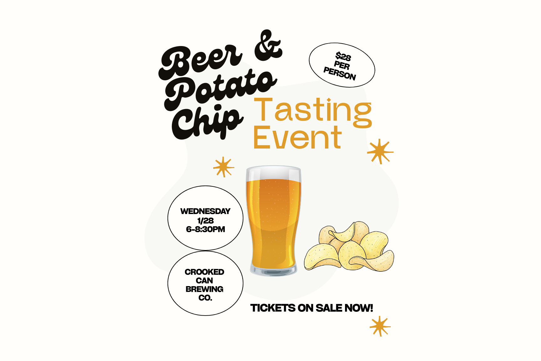 Beer and Potato Chip Tasting Event