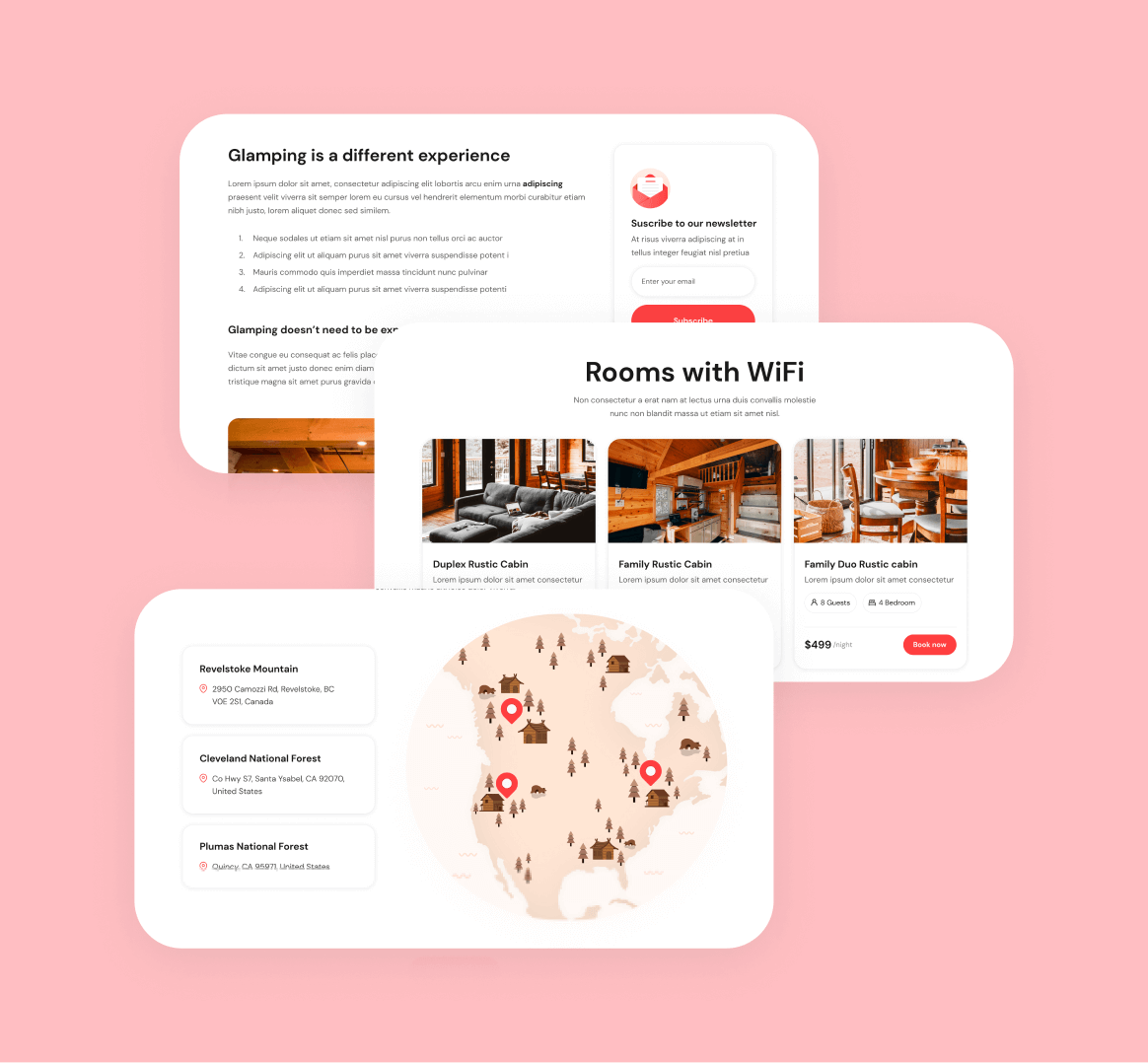 Rental X - 30 Sections Included - Hostel, Hotel & Airbnb Webflow Template Webflow Template