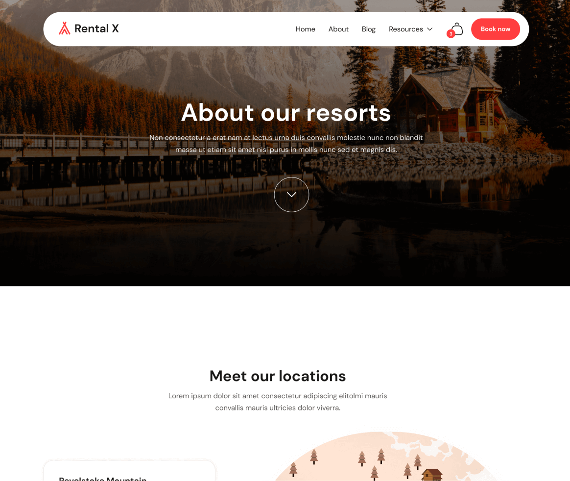 Rental X - About page - Hostel, Hotel & Airbnb Webflow Template Webflow Template