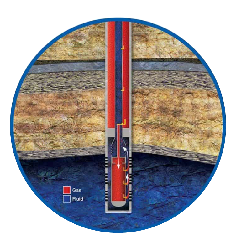 below packer gas lift
