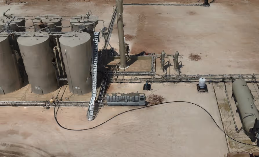 3D Model of oil and gas storage tanks
