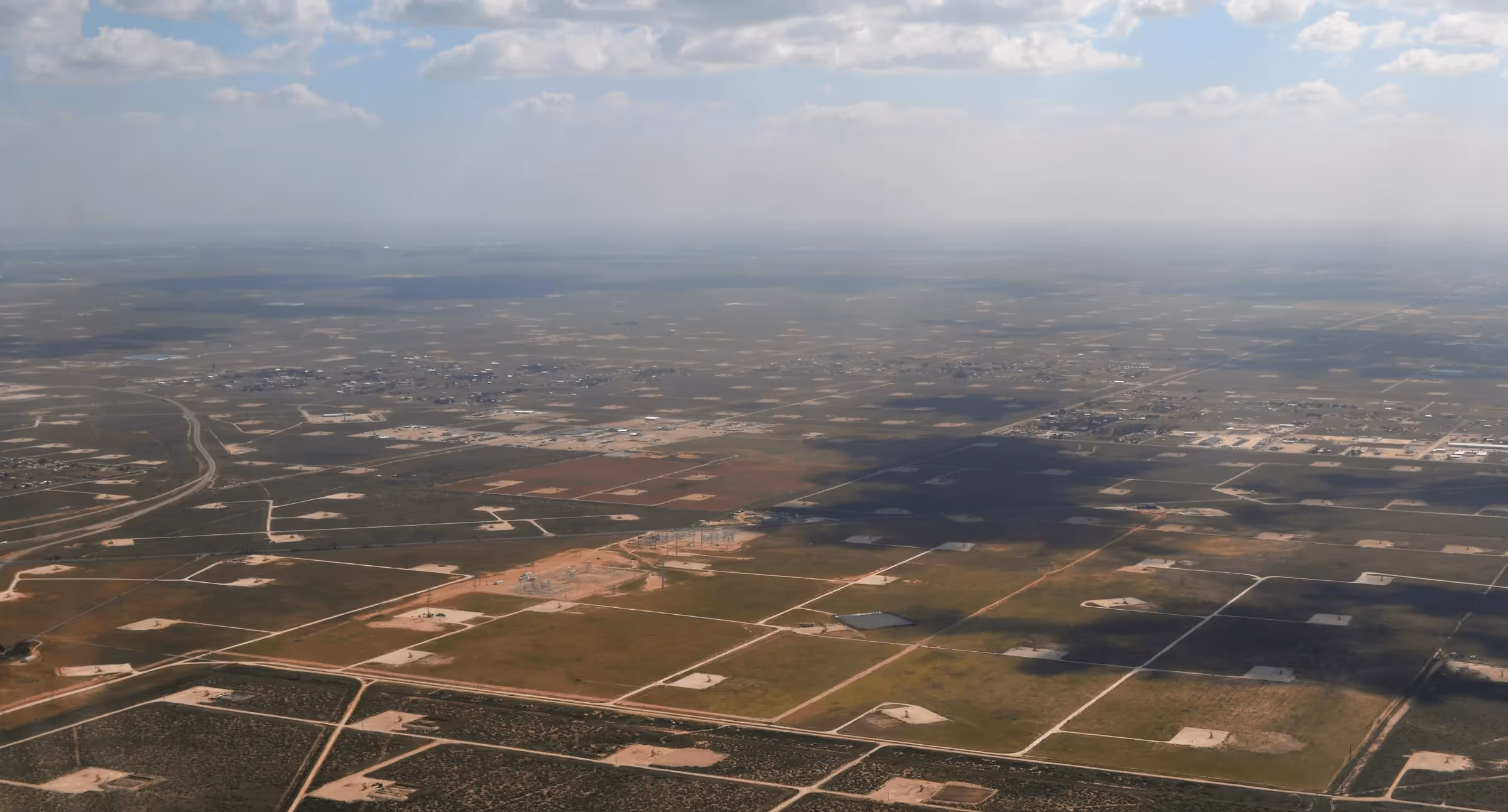 Aerial view of fields
