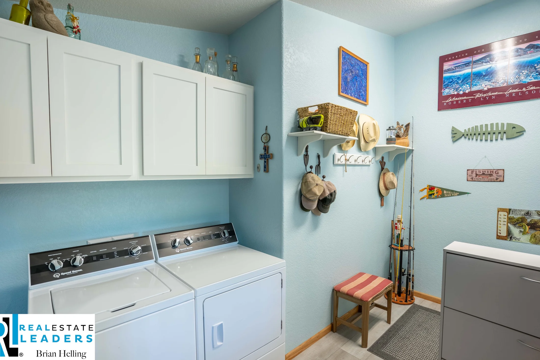 A dedicated laundry room