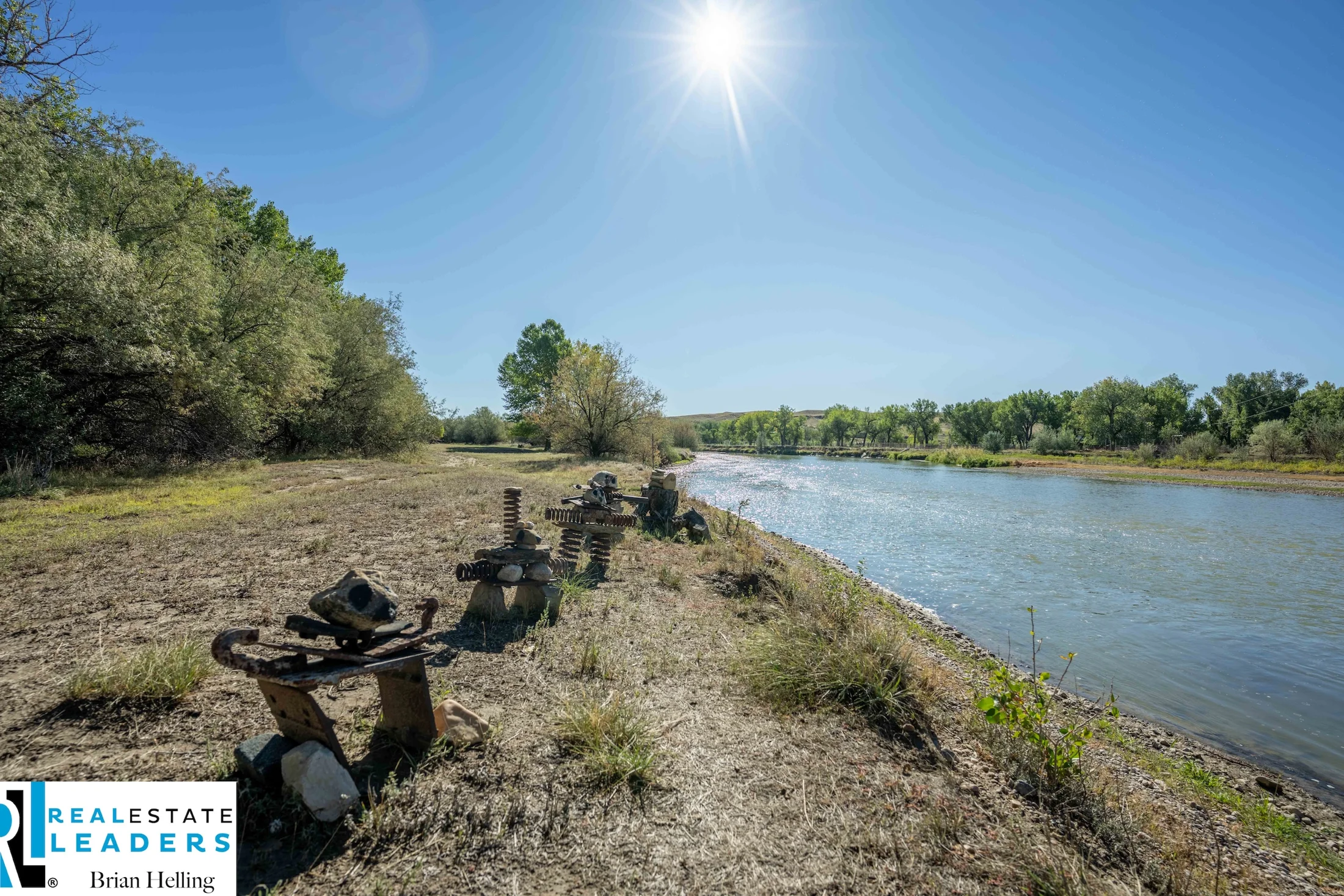 The riverbank and its open views