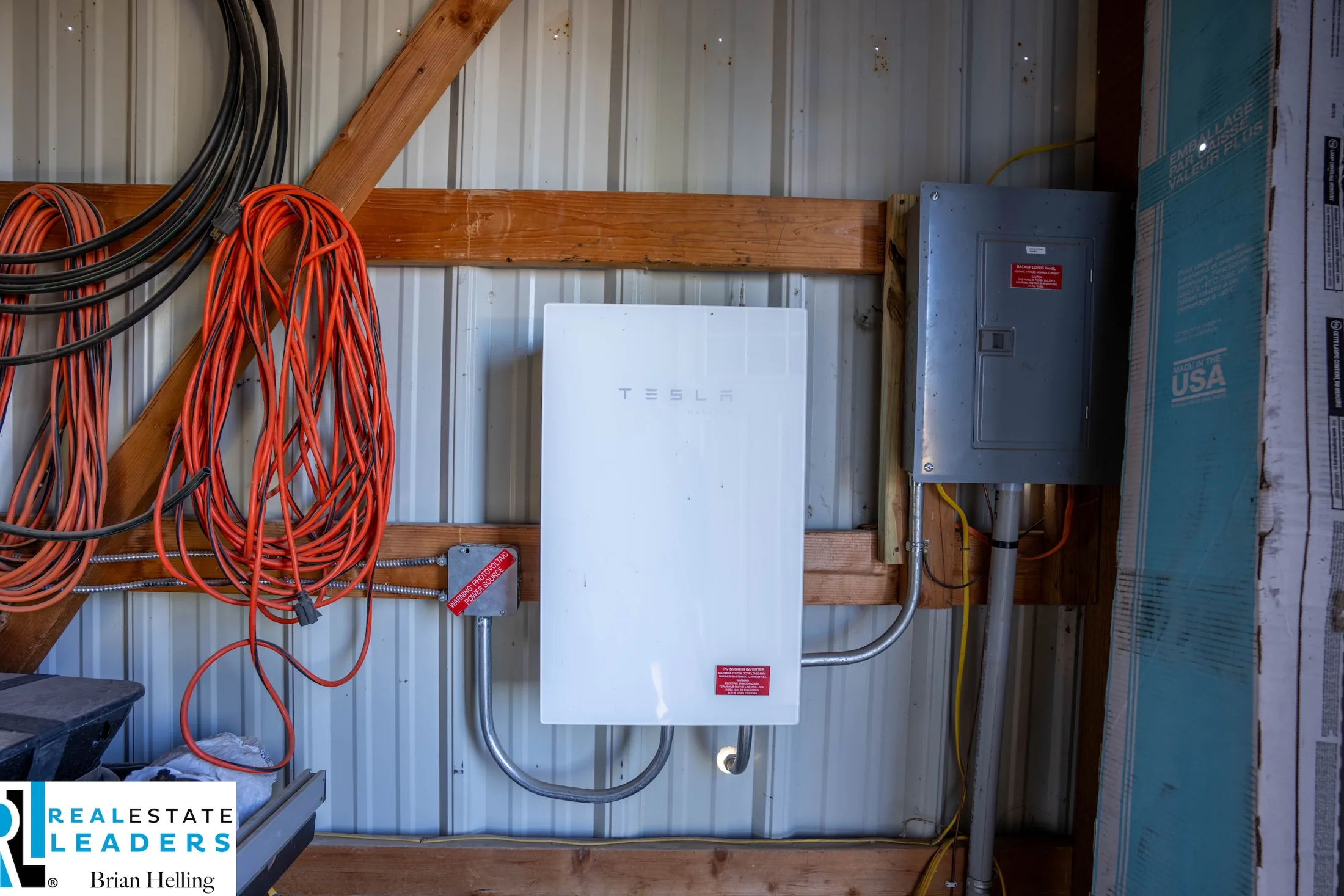 Utility equipment inside the outbuilding