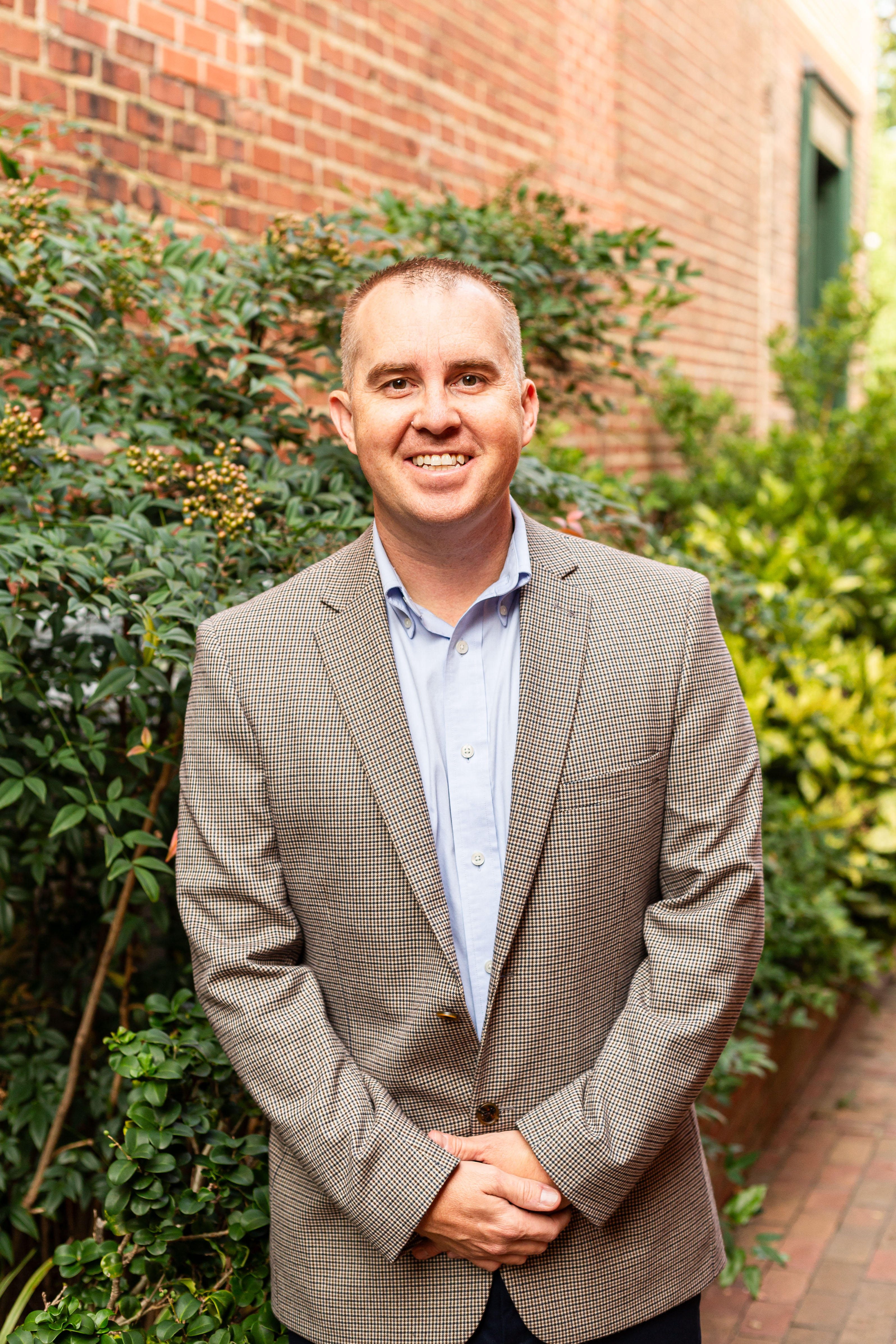 Headshot of Jeremy Sparrow, PLA, LEED AP for Longitude Planning Group