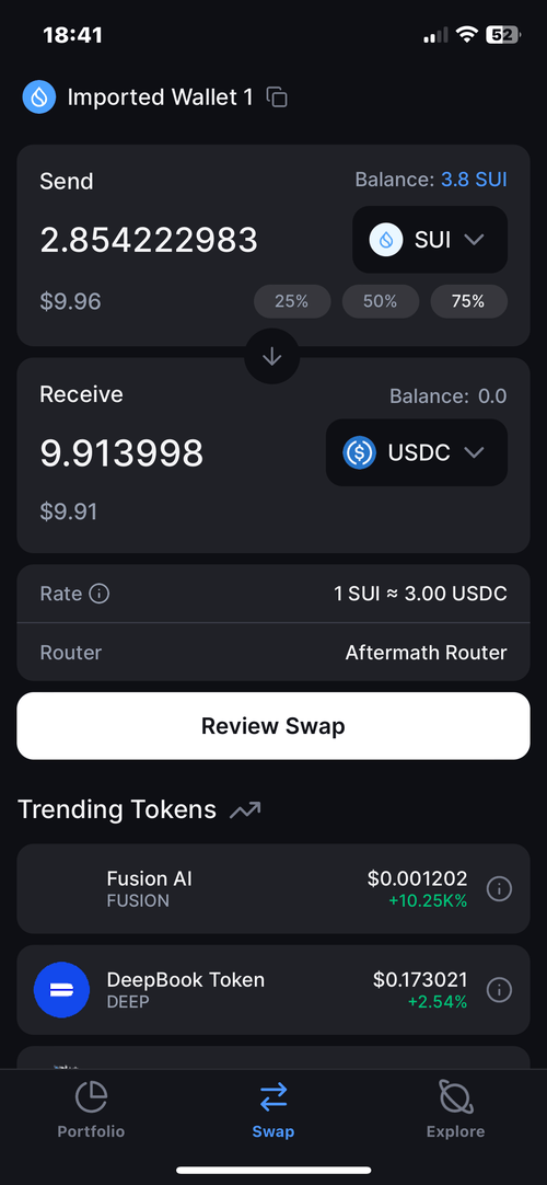 screenshot of backpack app