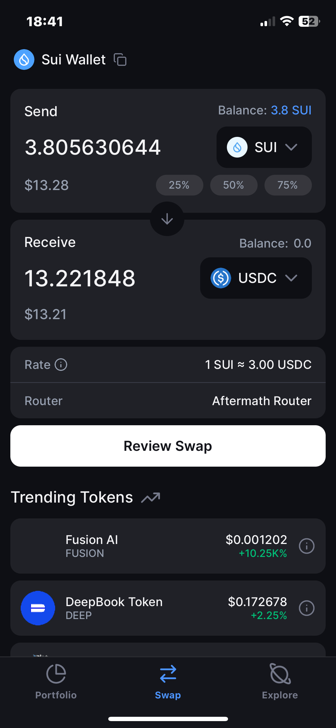 screenshot of backpack app