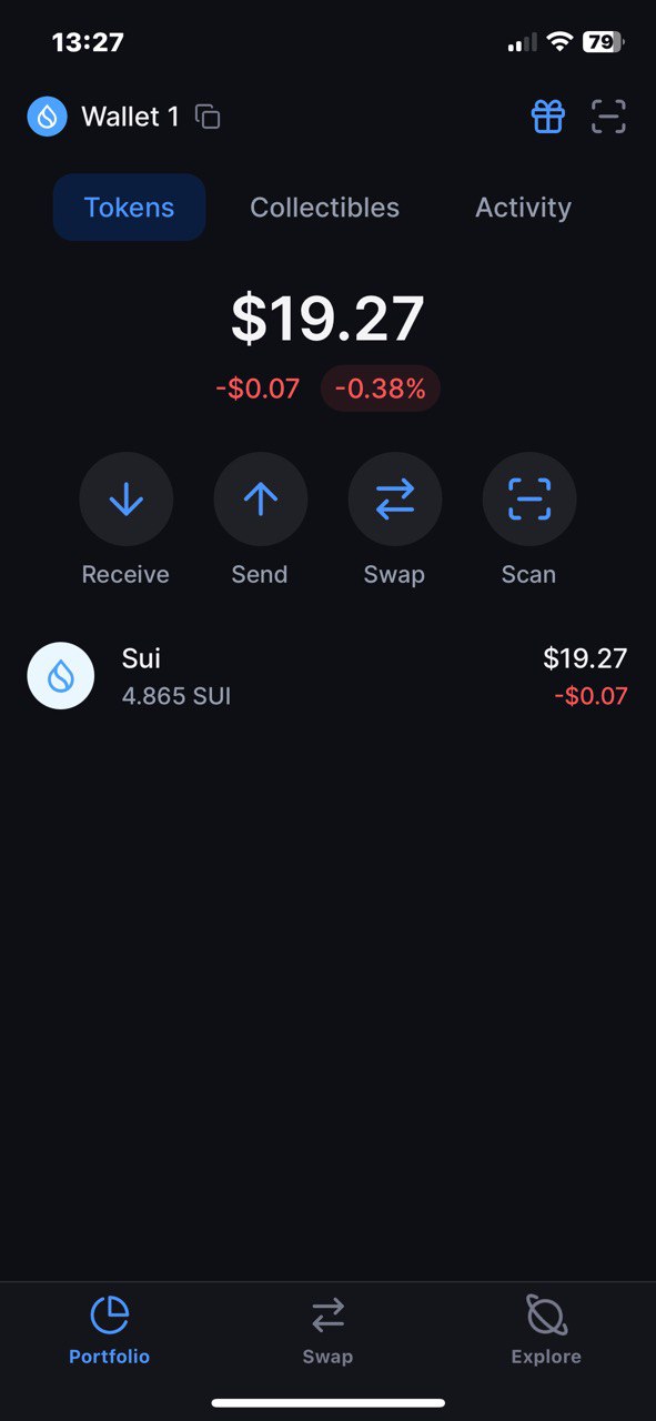 screenshot of backpack app