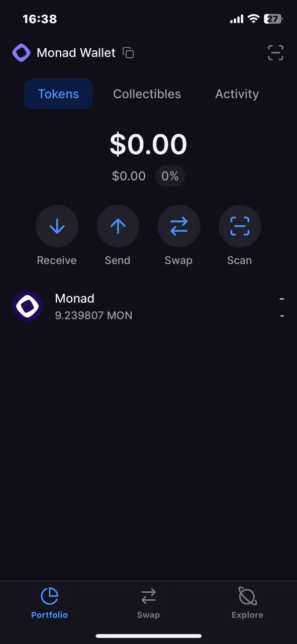 screenshot of backpack app