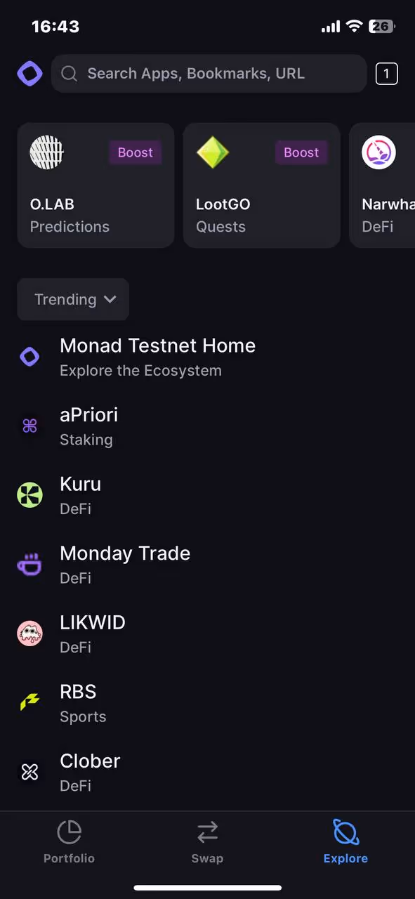screenshot of backpack app