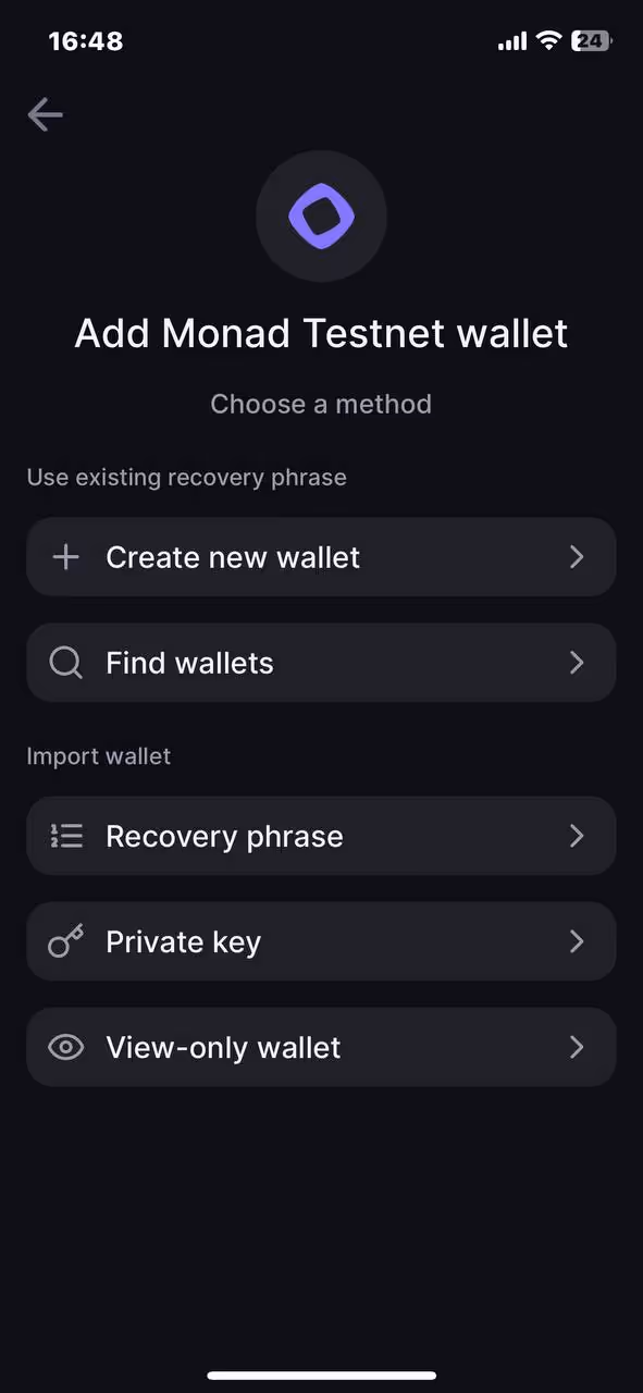 screenshot of backpack app