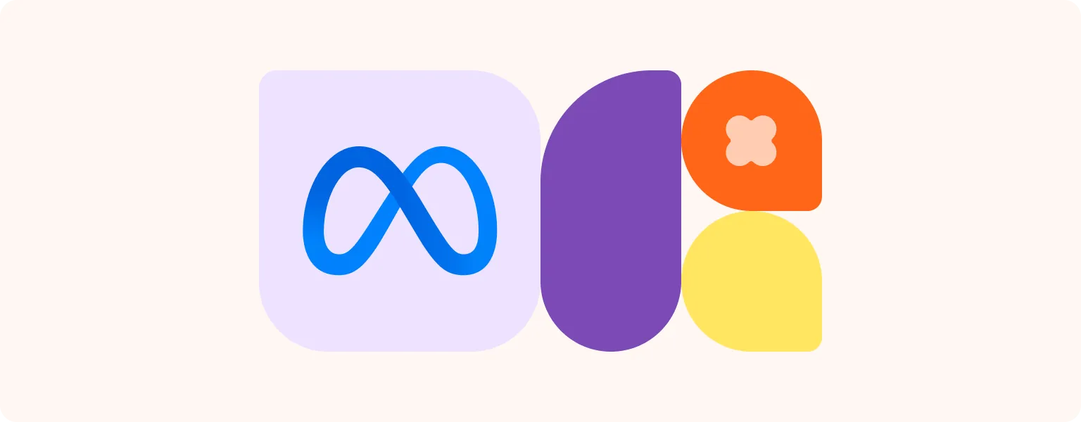 Cover with shapes with Meta logo