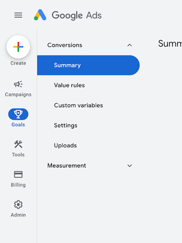 “Goals” -> “Summary section”