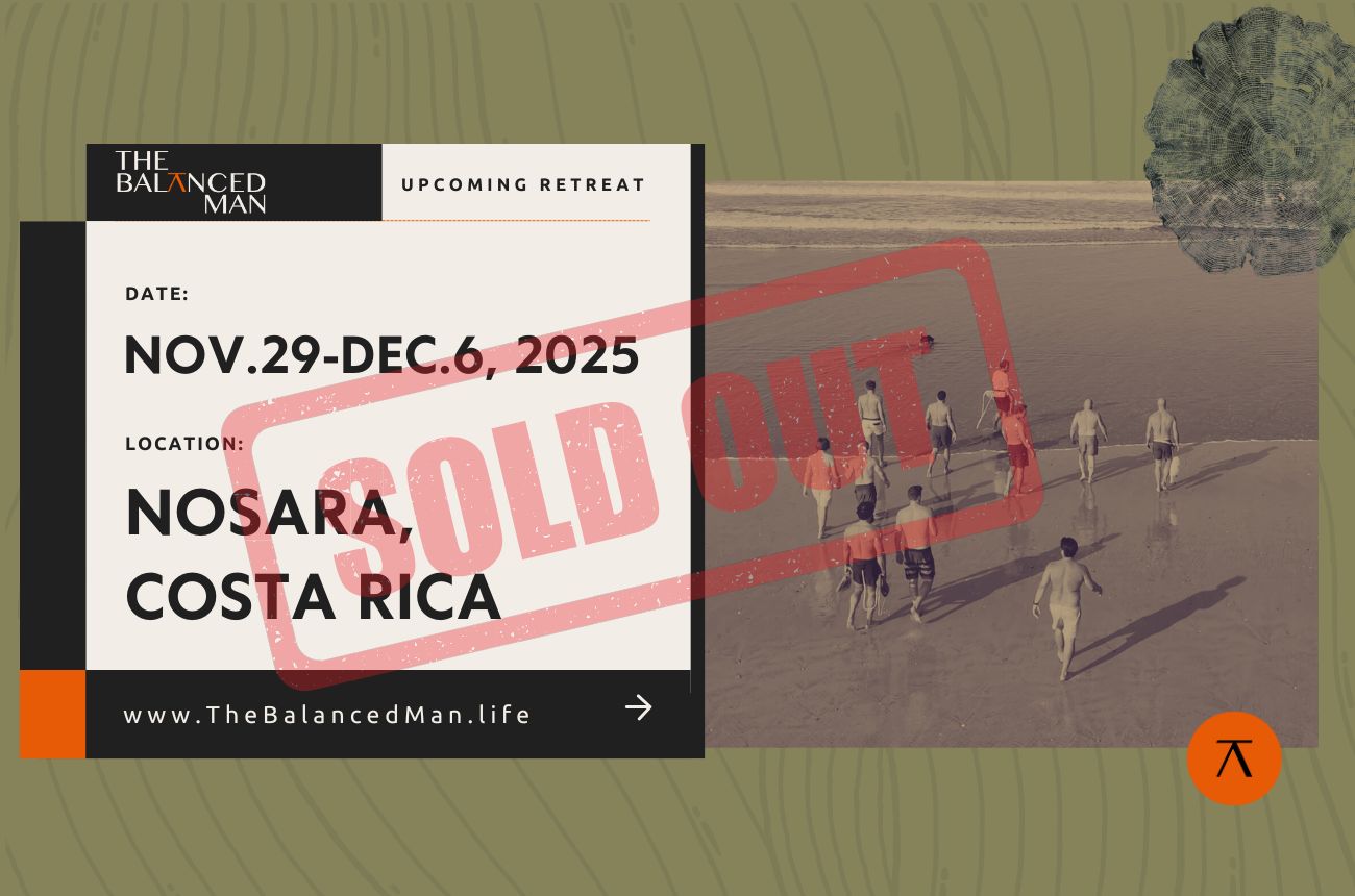 The Balanced Man retreat in Nosara, Costa Rica – group of men standing on the beach