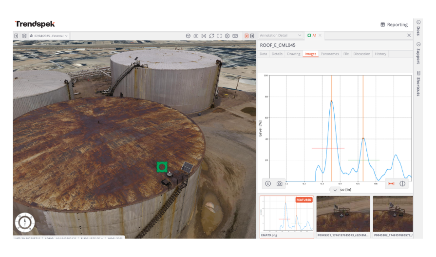 NDT data embedded into Trendspek model