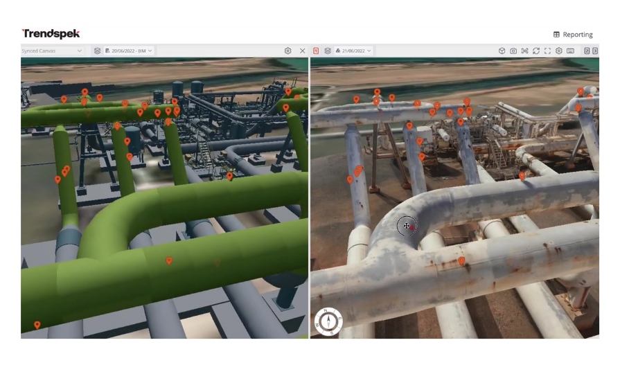 side-by-side BIM comparison