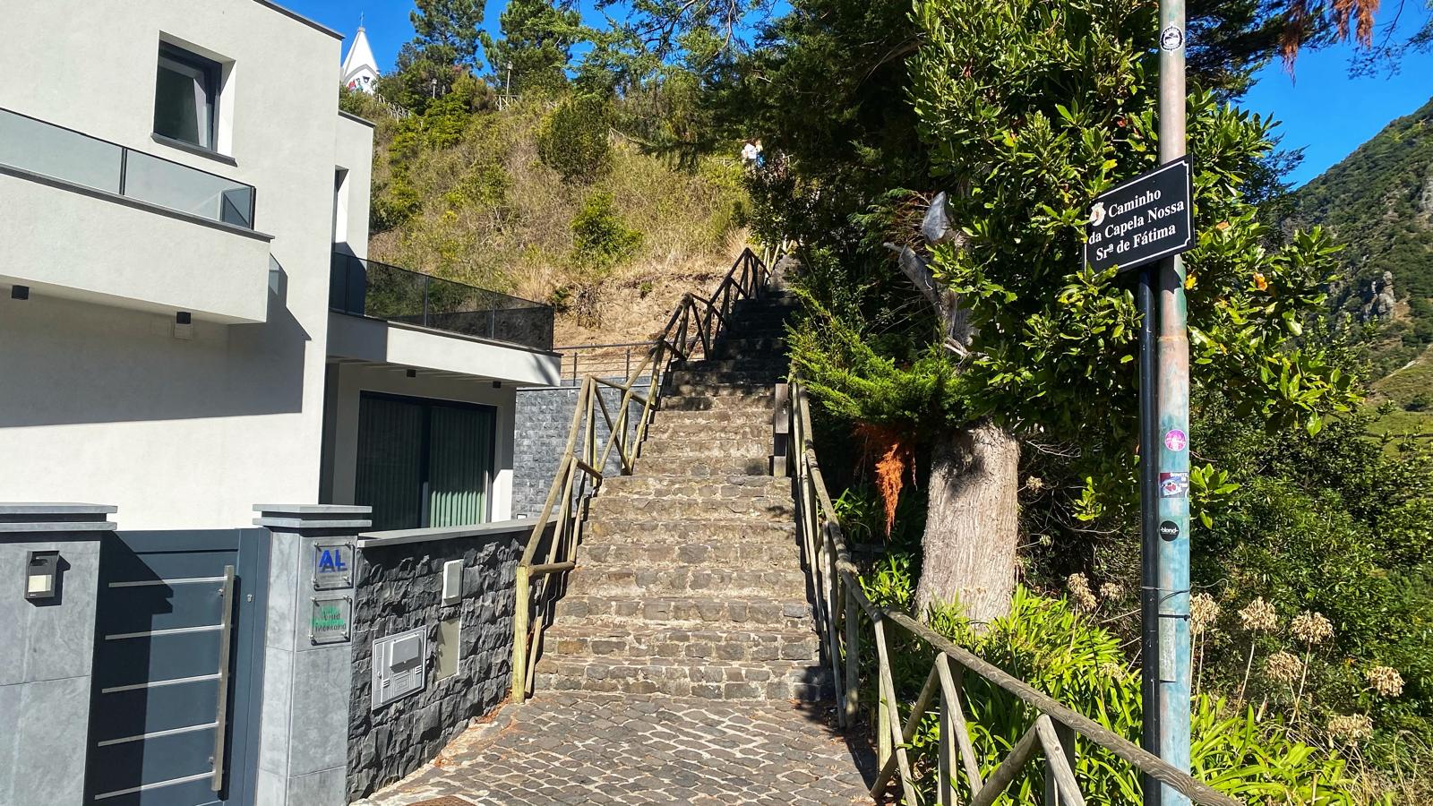 175 steps leading up to Miradouro Nossa Senhora de Fátima Chapel 