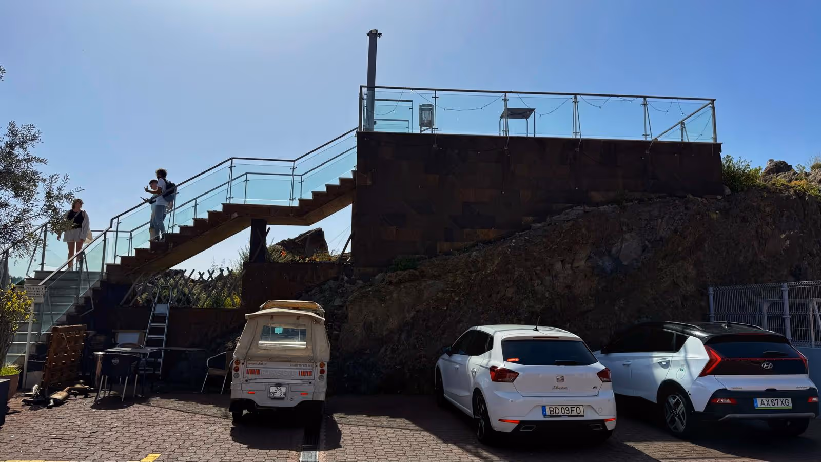 The staircase up to Miradouro do Rancho