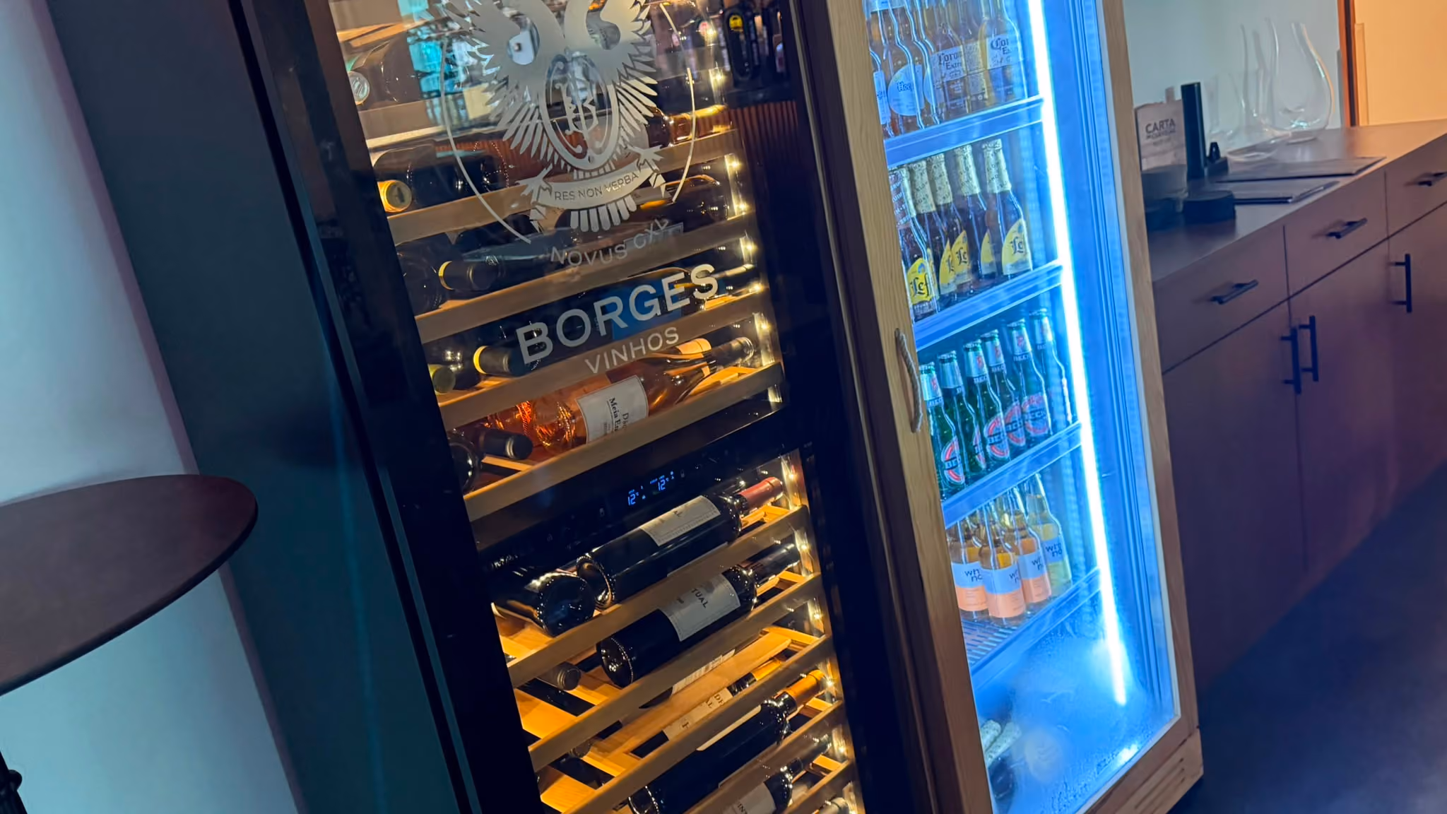 Huge wine selection insde the Velvet Lounge Bar 