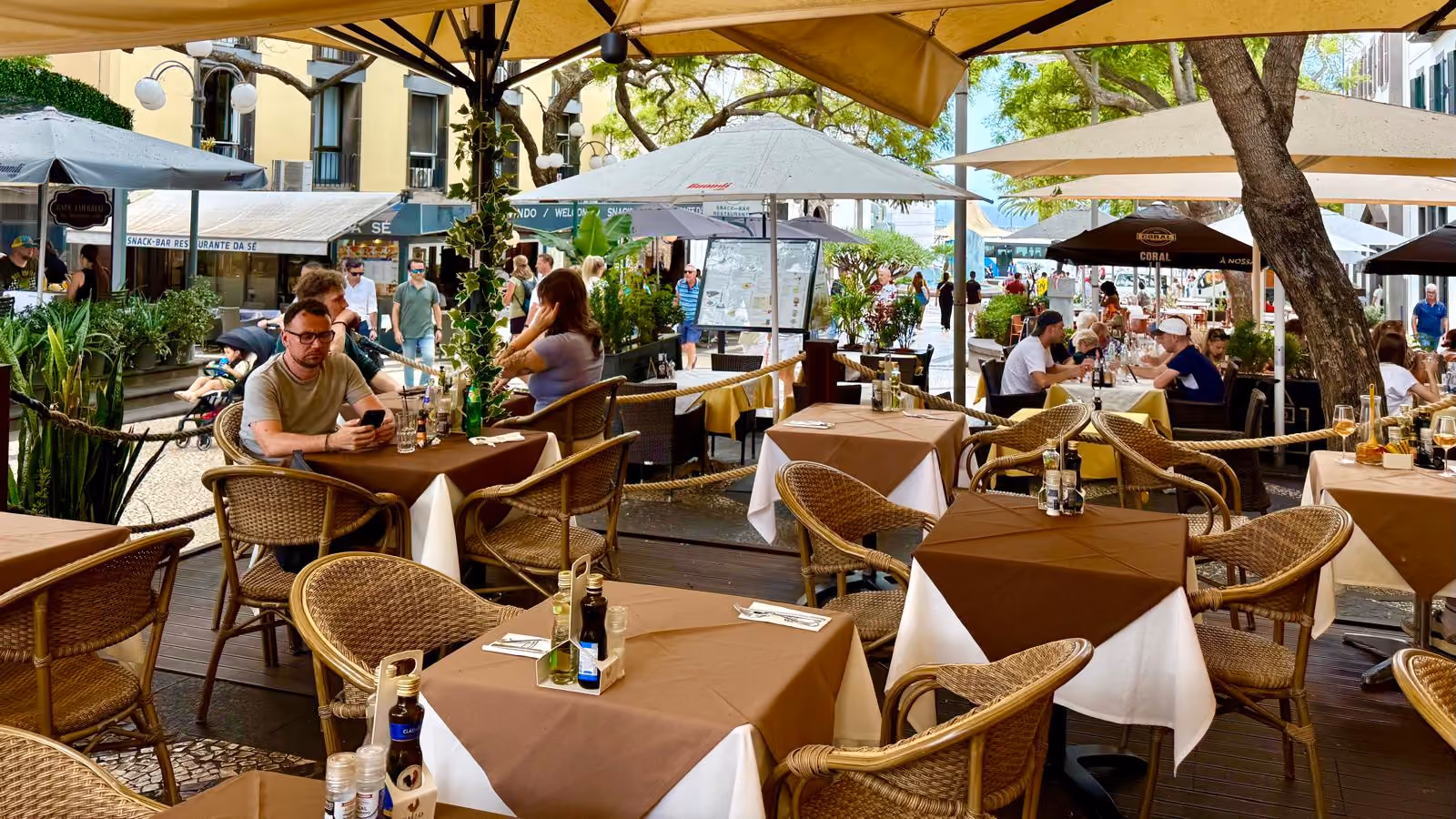 Outside erea of the Apolo Restaurant  in Madeira Portugal
