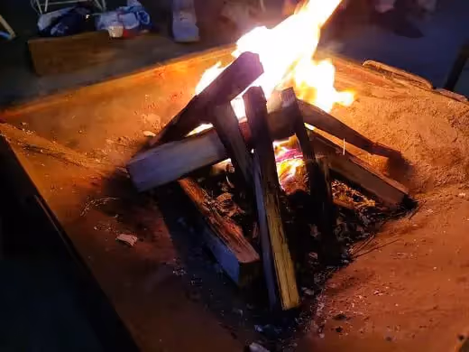 Bonfire and S'mores on the Publift office balcony