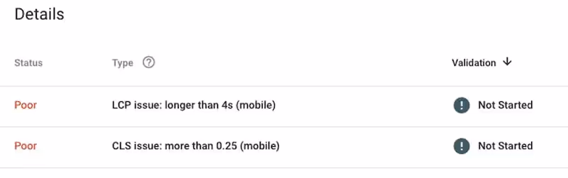Utilisation de Google Search Console pour mesurer Google Core Web Vitals