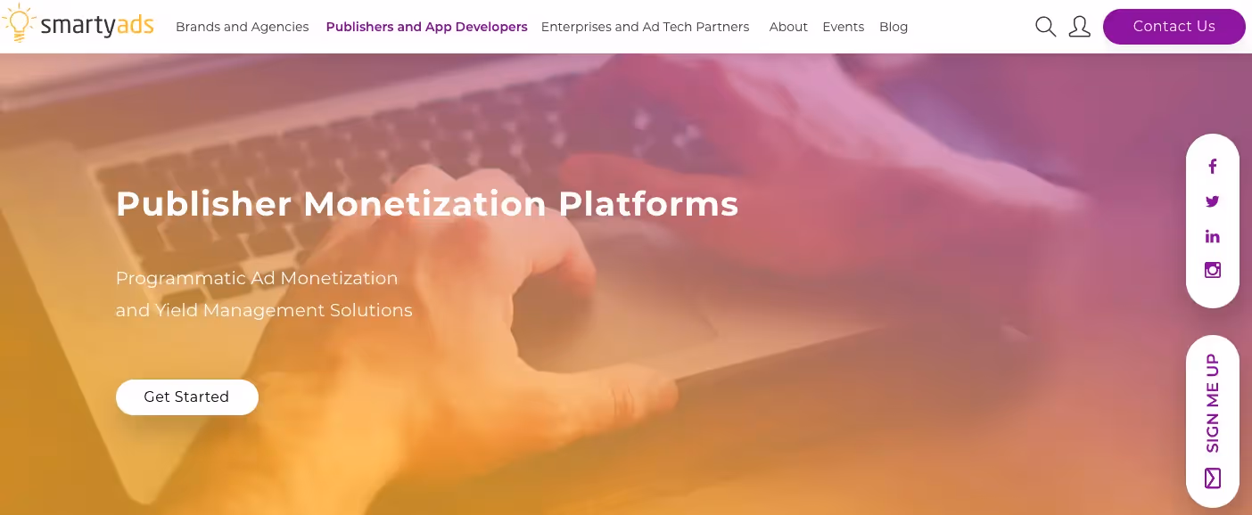 SmartyAds mobile ad network