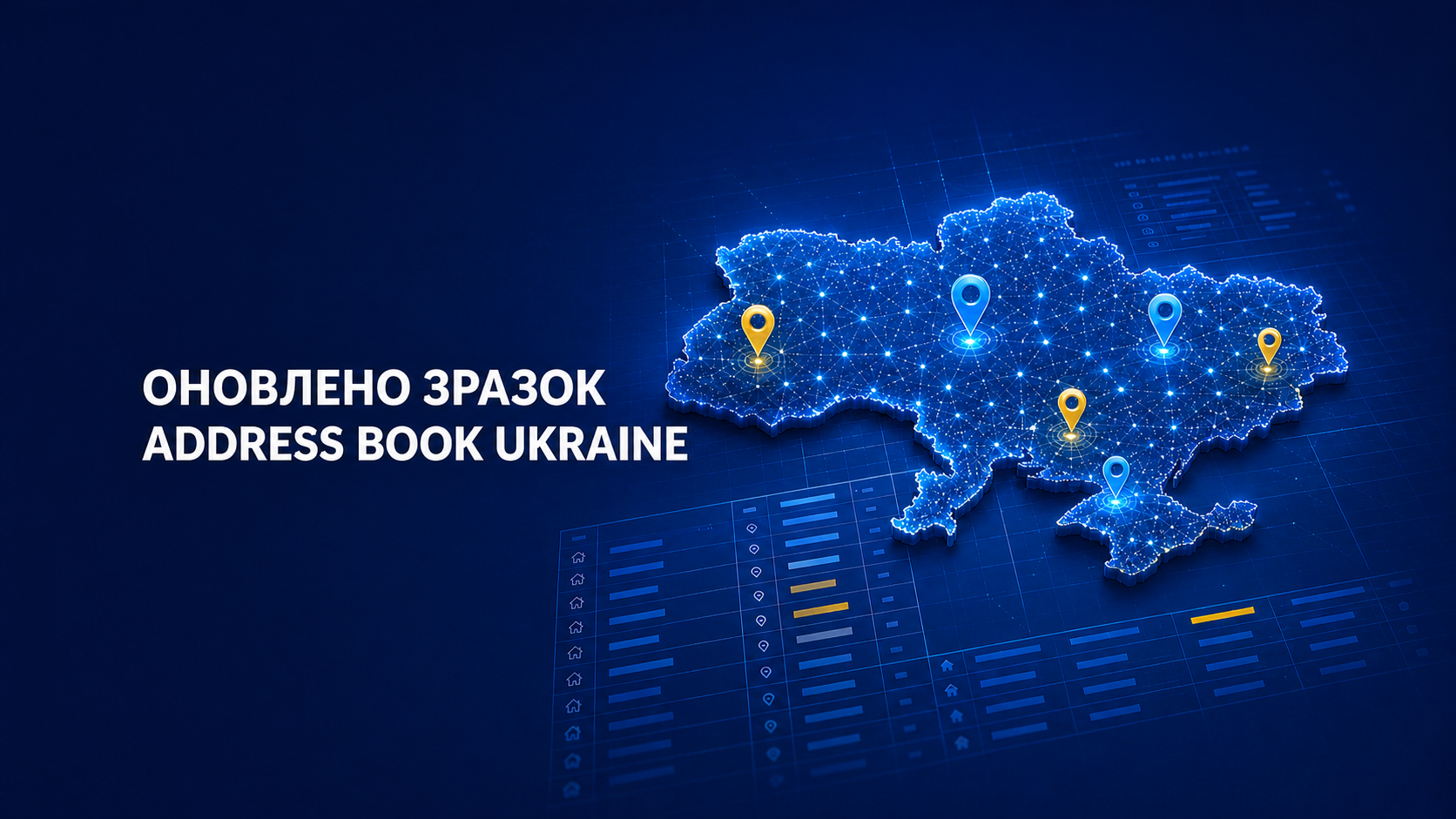Оновлений зразок довідника адрес України
