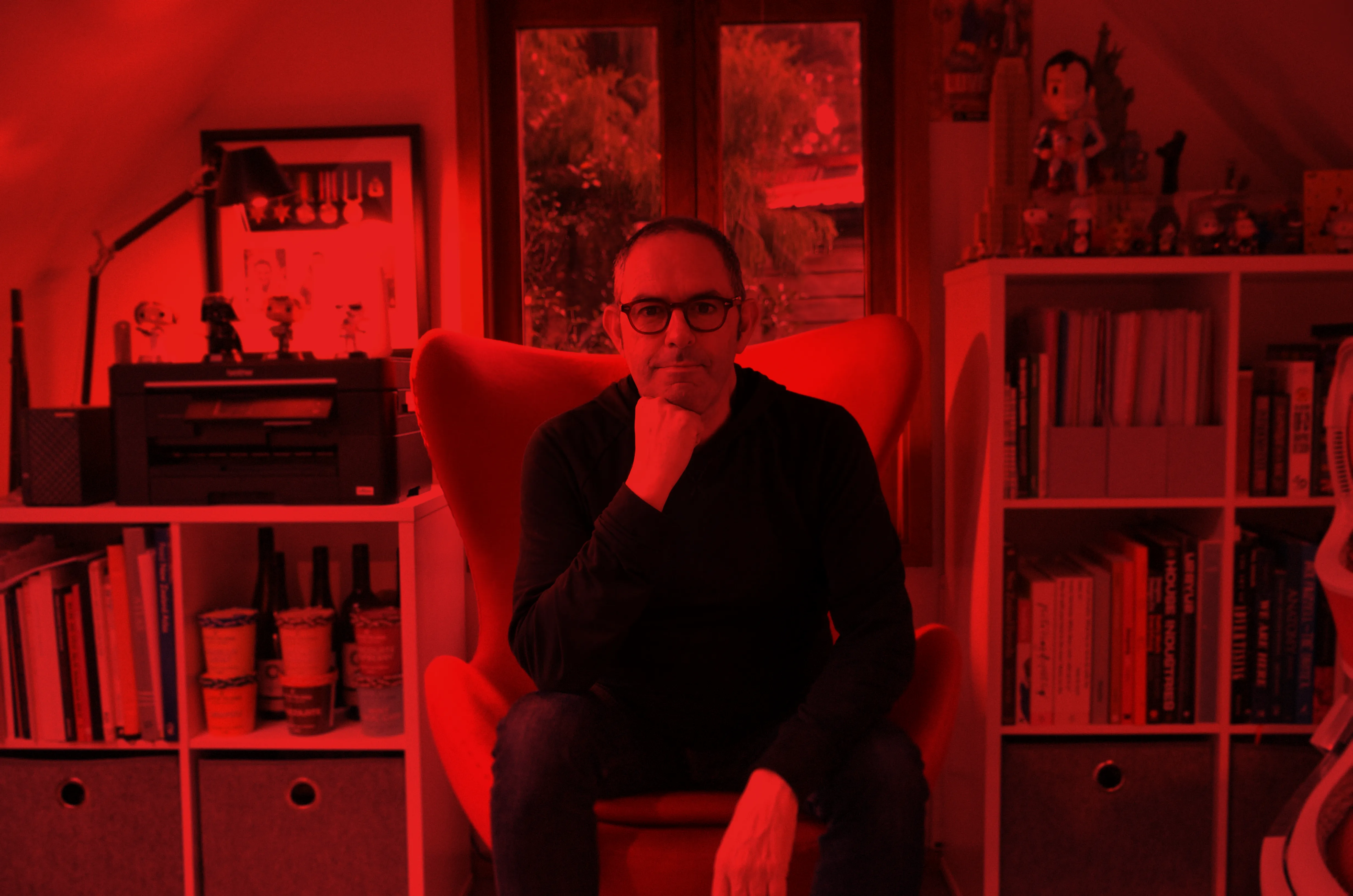 Phil Dunstan-Brown, founder of Provenance Creative in his Pōneke, Wellington studio