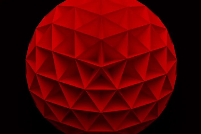 A faceted globe represents a global mindset, and interpretation in creative practice