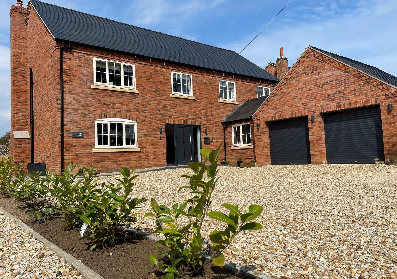 New build commercial offices under construction in Saxilby, Lincolnshire