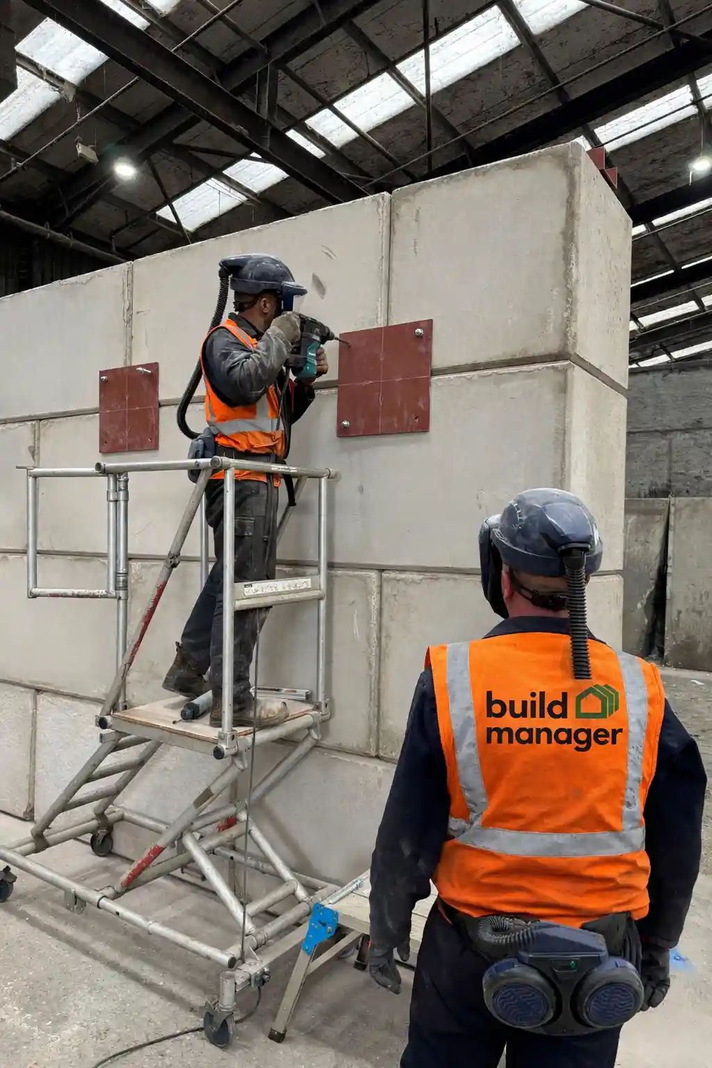 Legato block wall installation at a waste transfer station in Scunthorpe