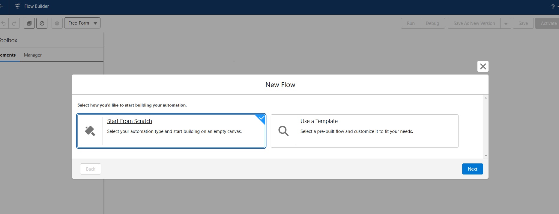 Step 2 Start From Scratch