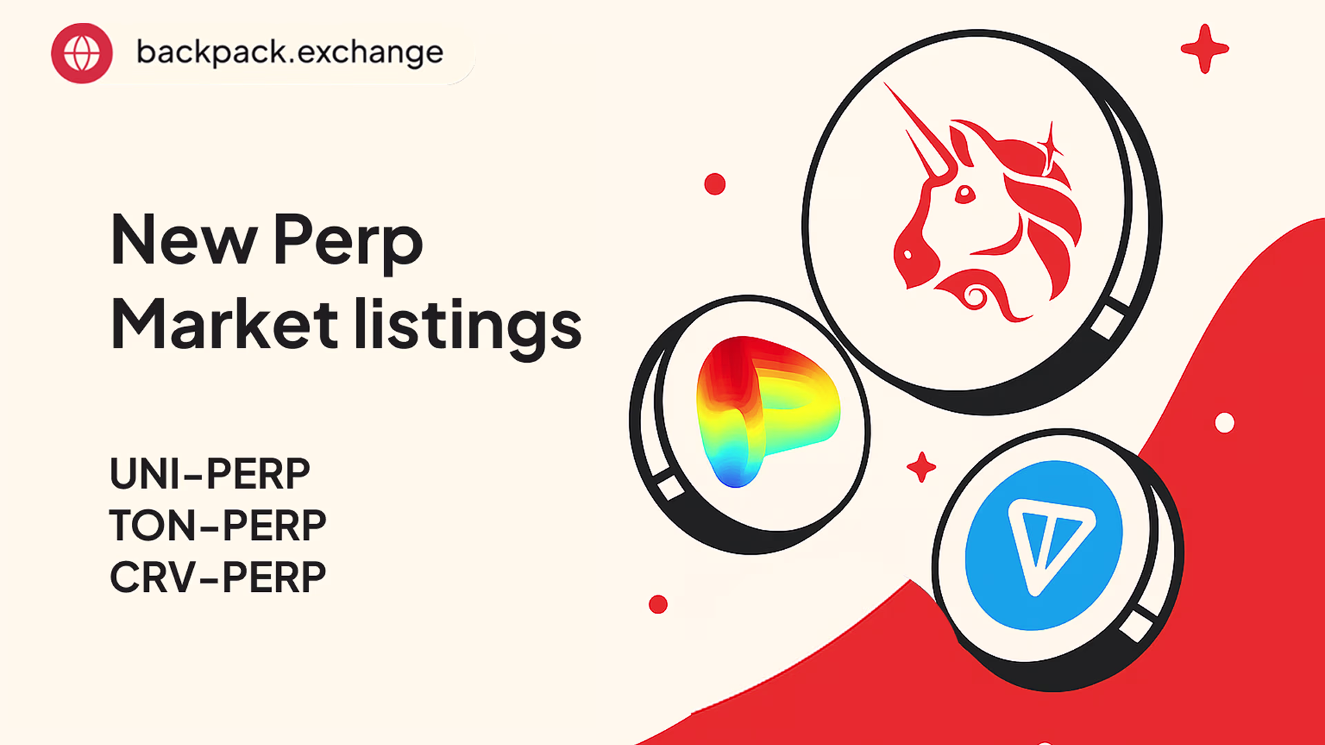 UNI, TON & CRV Perps Markets Now Live - Unlock Your Achievements | Backpack