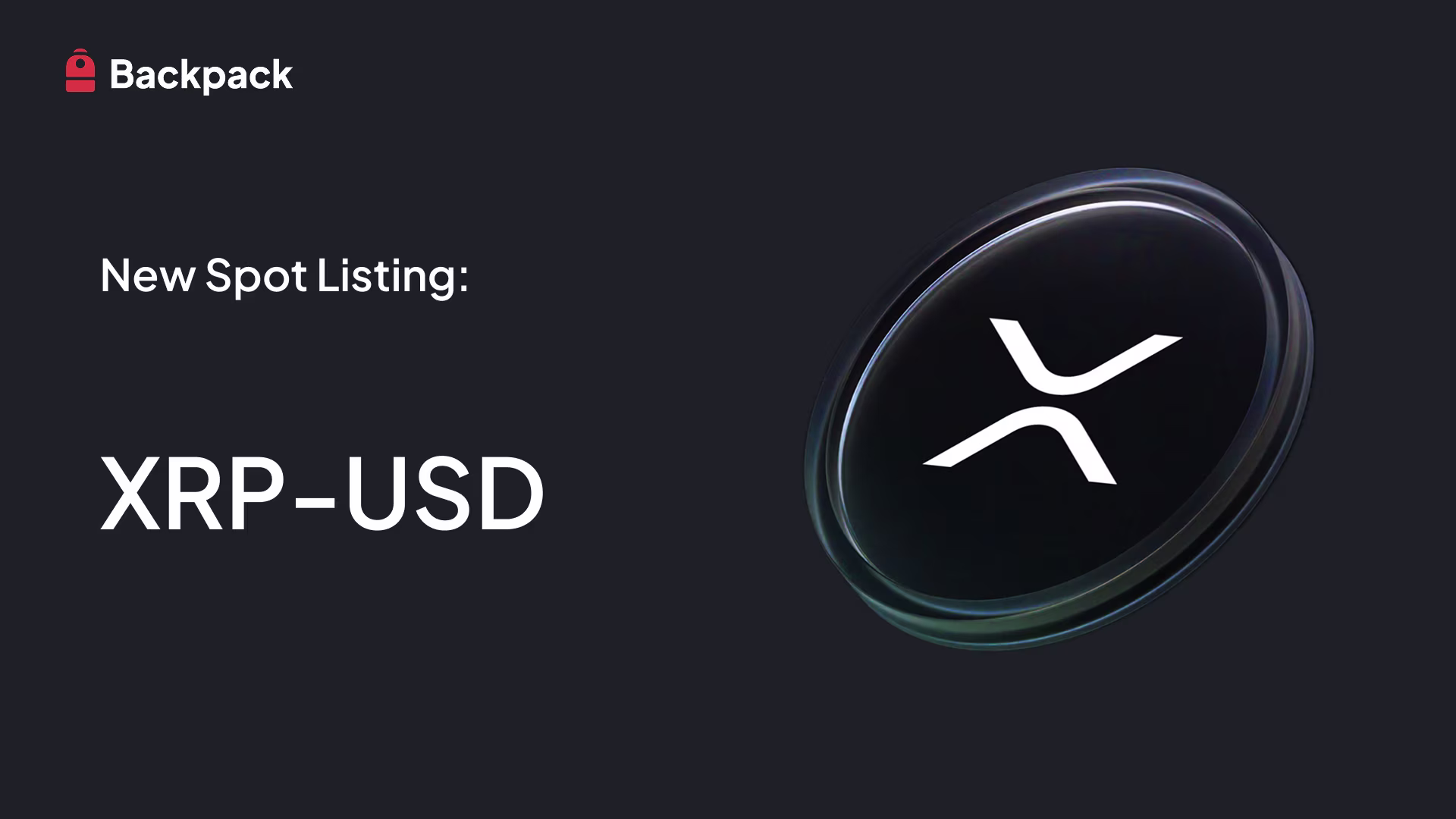 XRP Spot Trading Now Live on Backpack