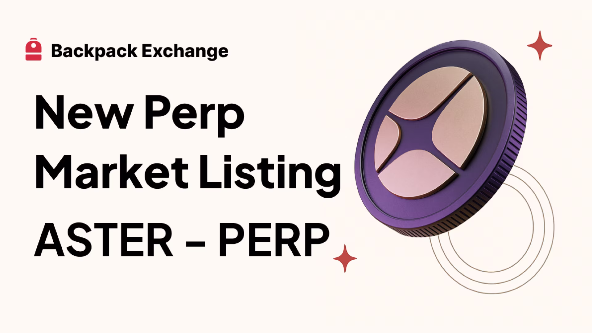 Aster (ASTER) Trading is Live on Backpack