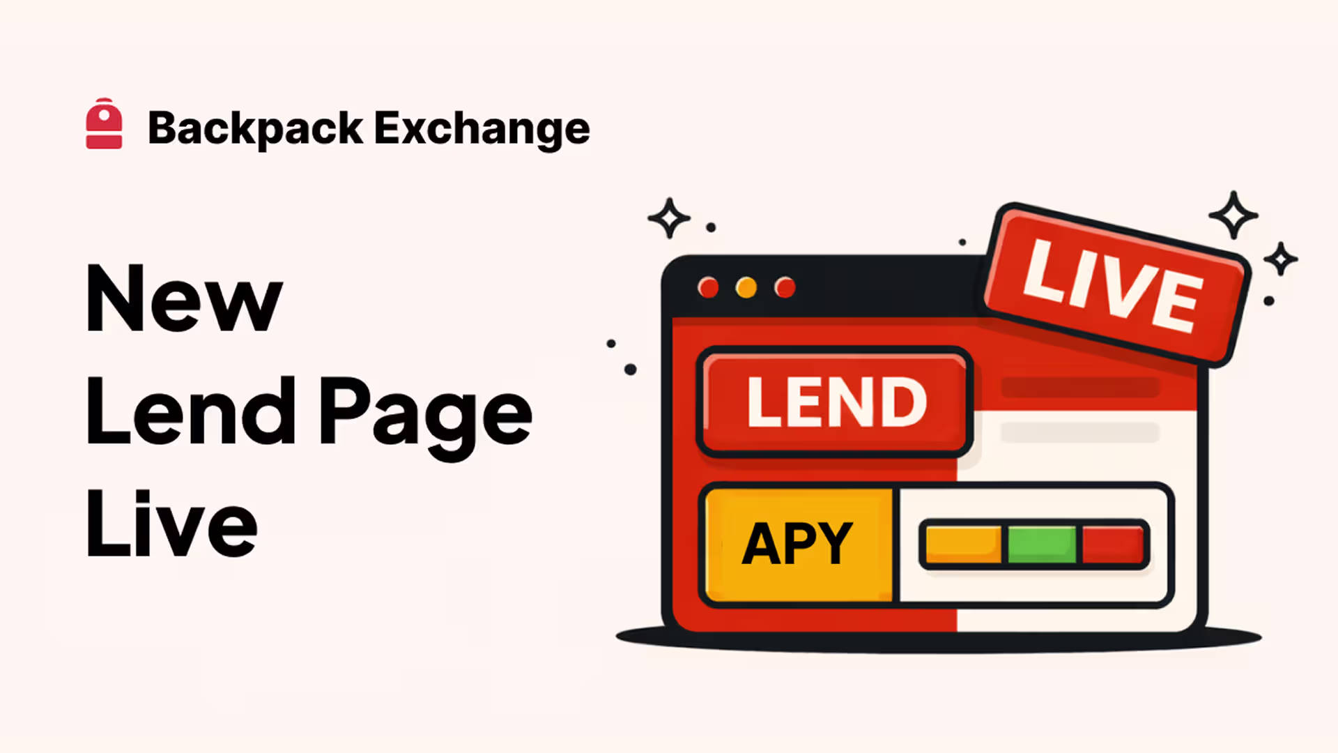 The New Lend Page Is Live on Backpack Exchange