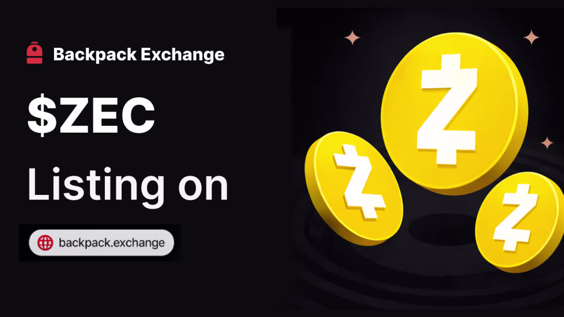 Backpack to List Zcash (ZEC)