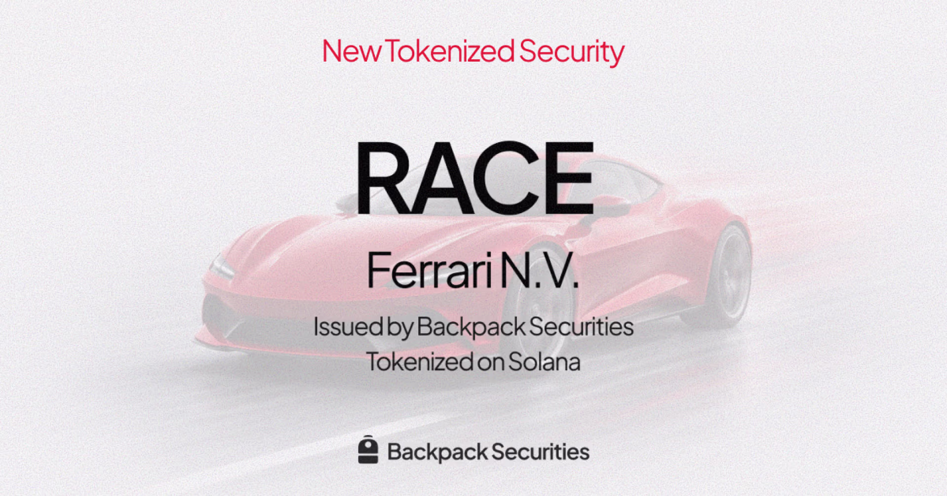 Tokenized Ferrari ($RACE) Now Available on Solana