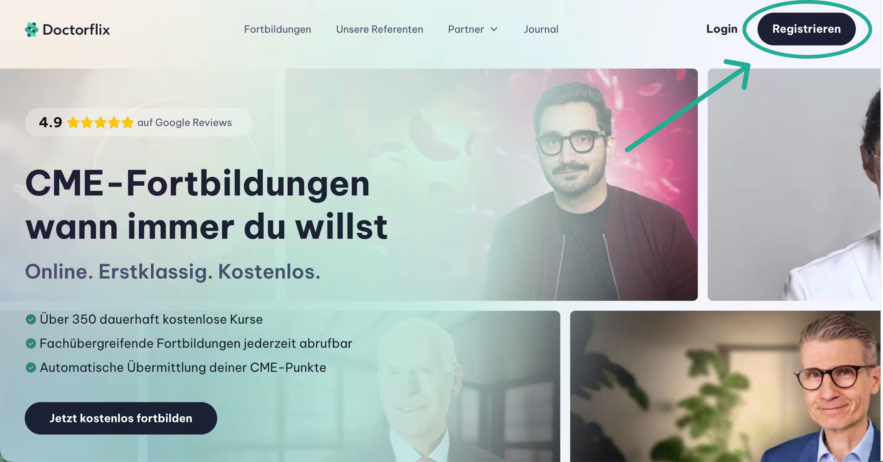 Bildschirmfoto von Doctorflix startseite