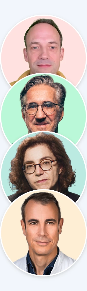 Glänzendes, transparentes, blau-türkis-farbenes 3D-Symbol mit zwei horizontalen Streifen, die von zwei abgerundeten Haken oben und unten eingerahmt sind.