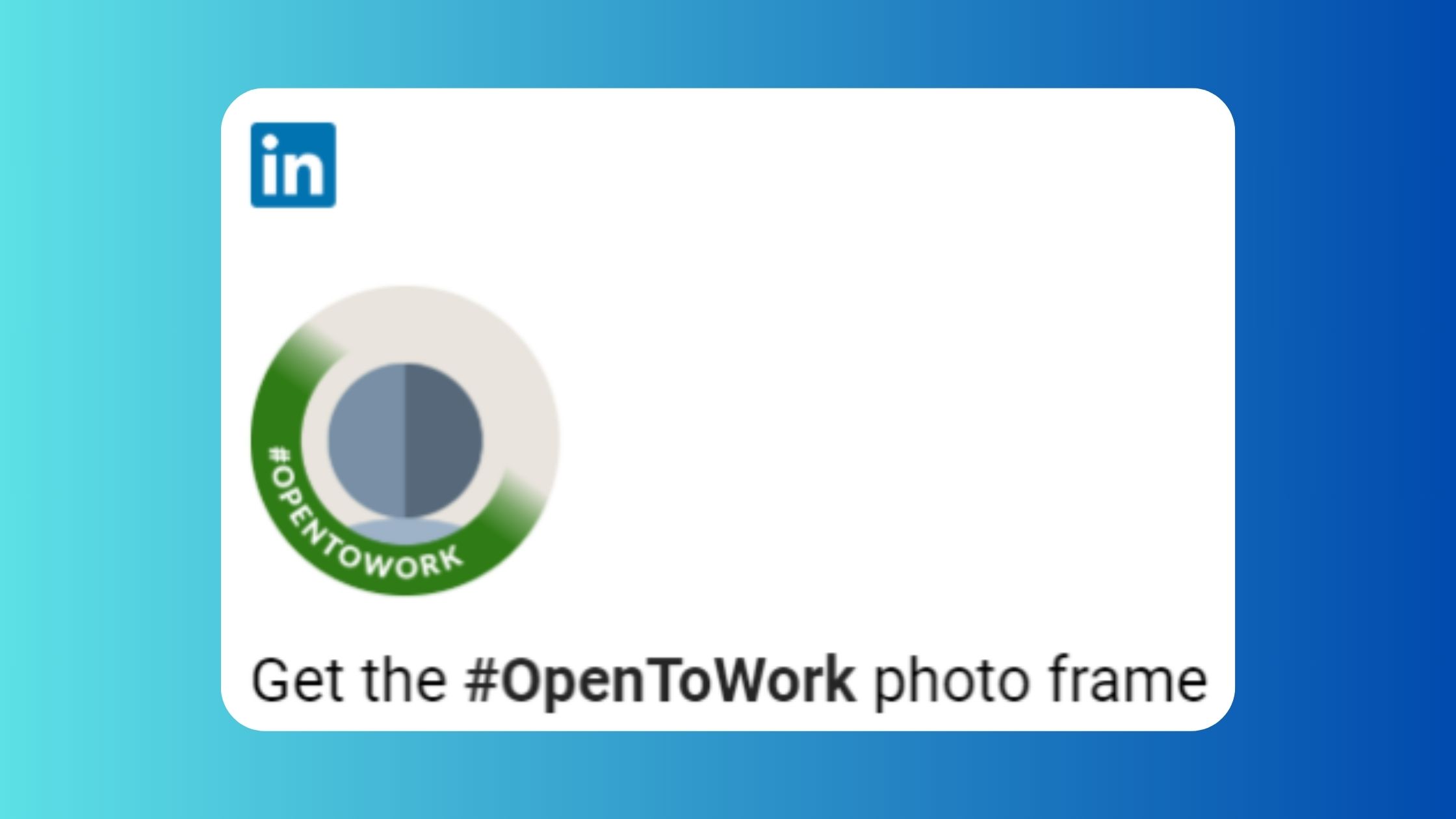 Open to work