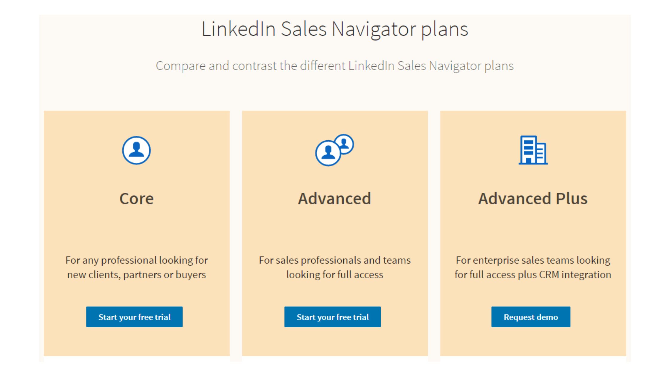 Linkedin Sales Nvigator Pricing Plan