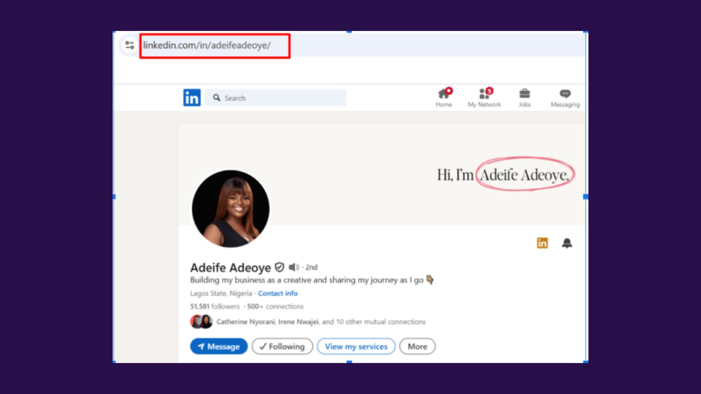 Linkedin URL