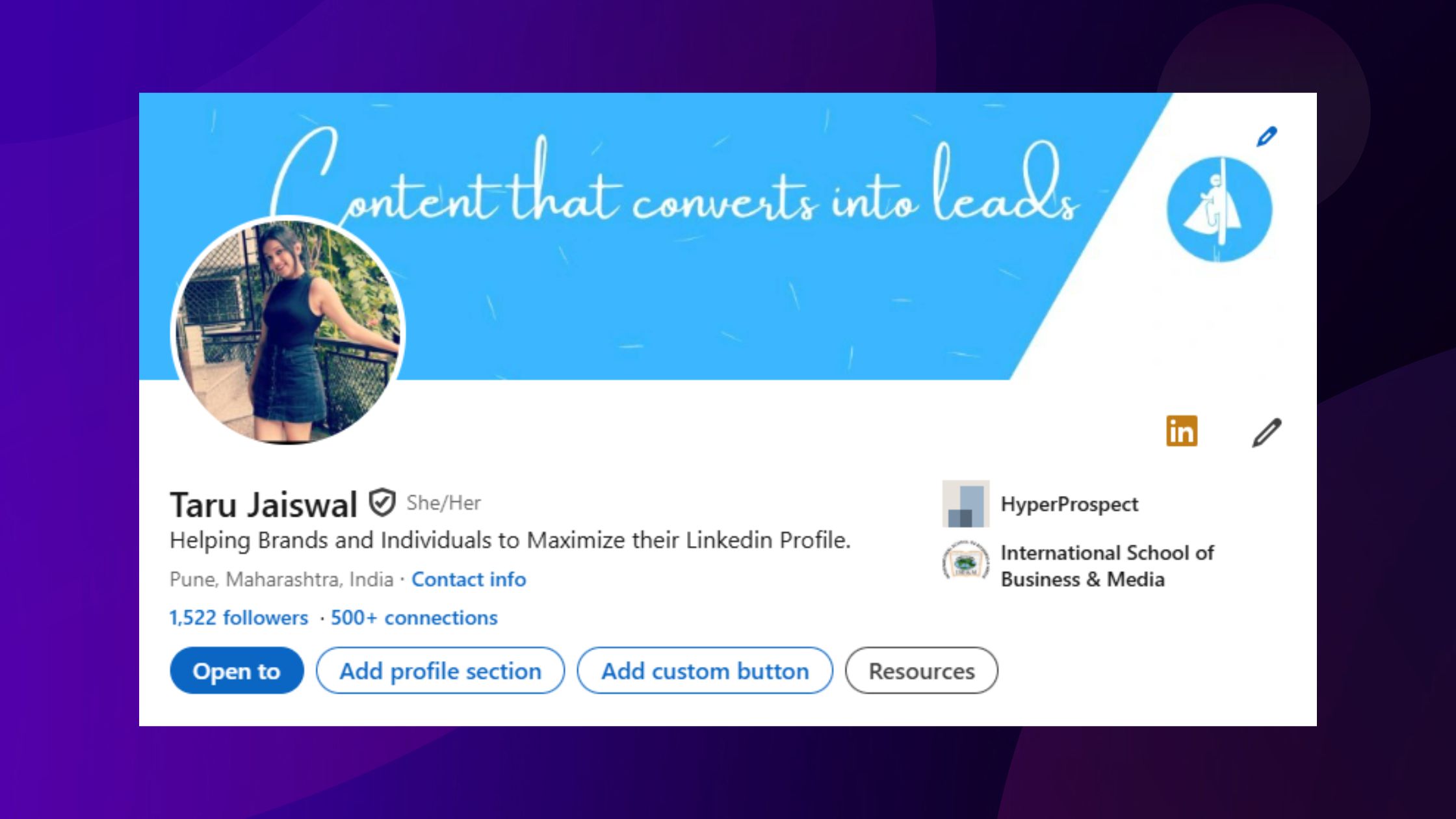 Linkedin Cover Photo Size 
