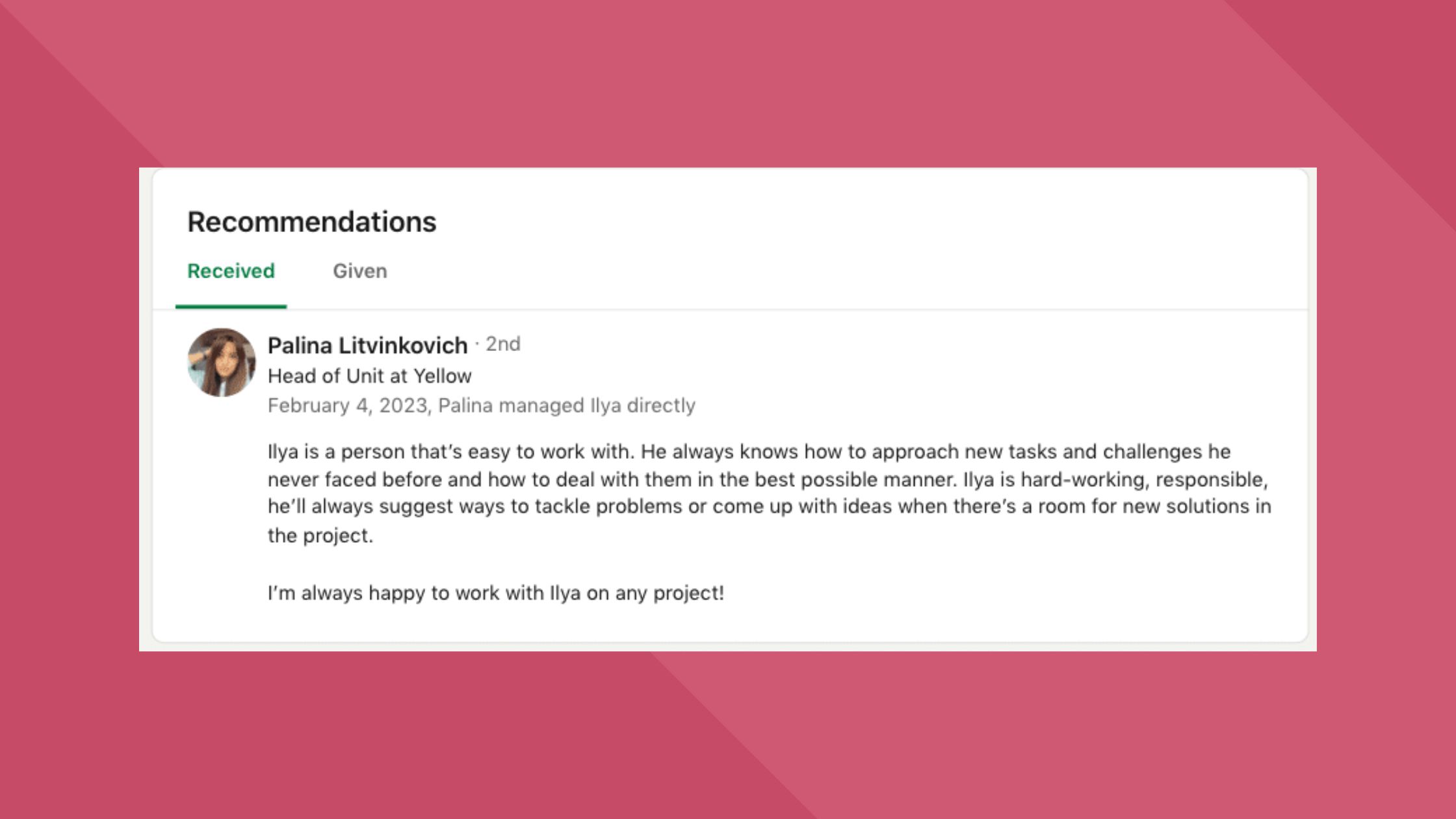 Writing Recommendations on Linkedin