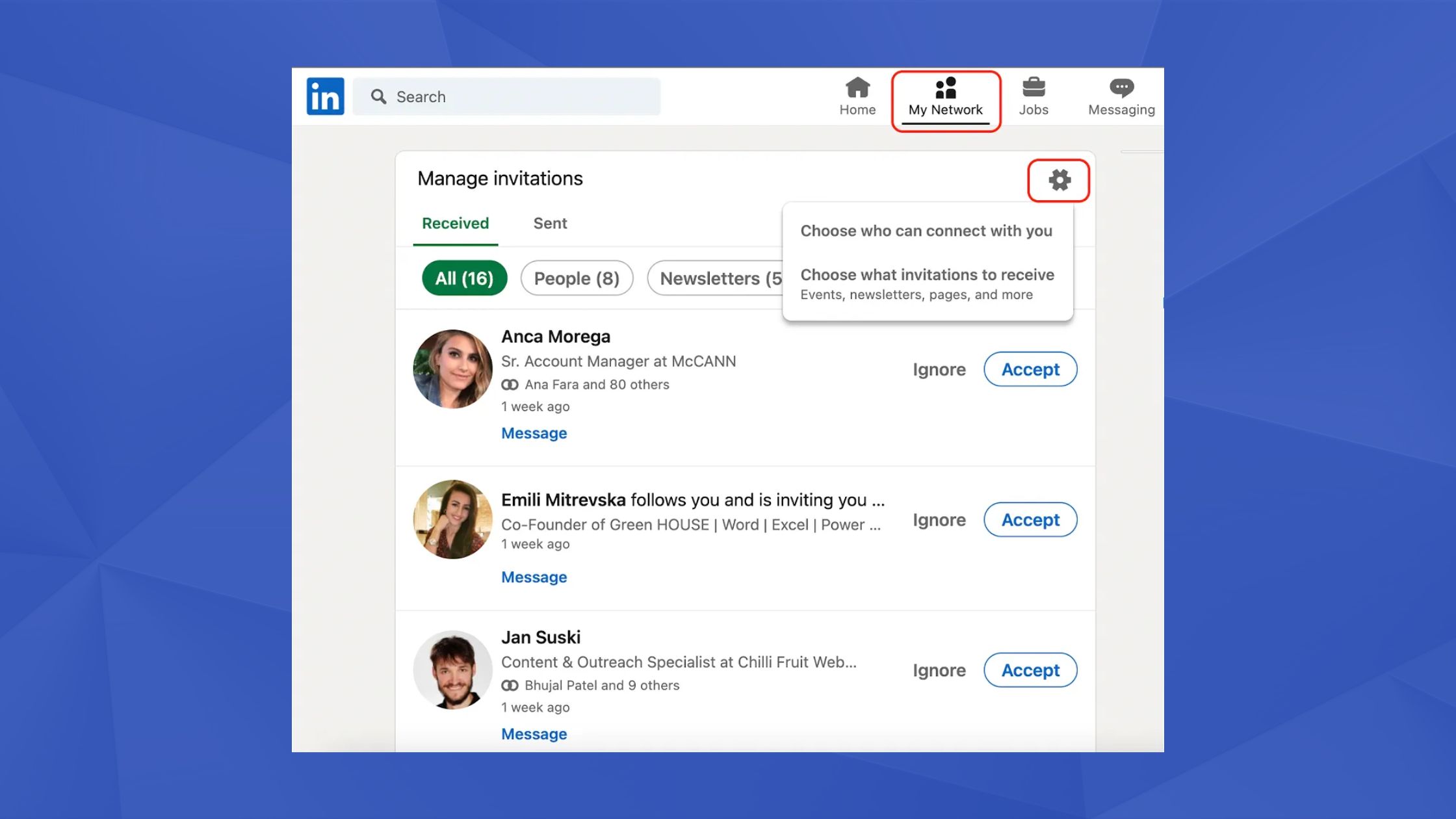Pending Connections Requests