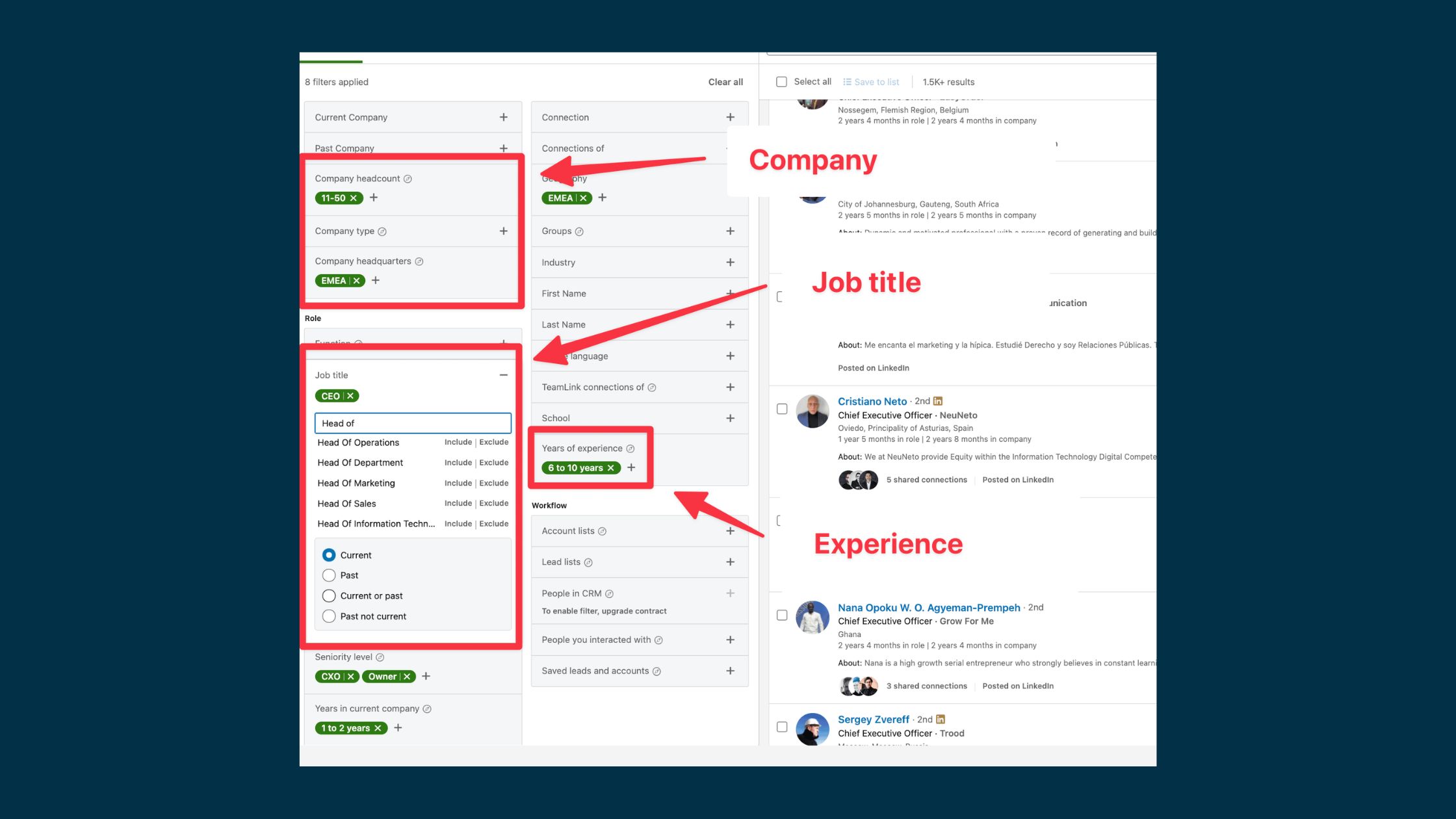 Export Leads from Sales Navigator